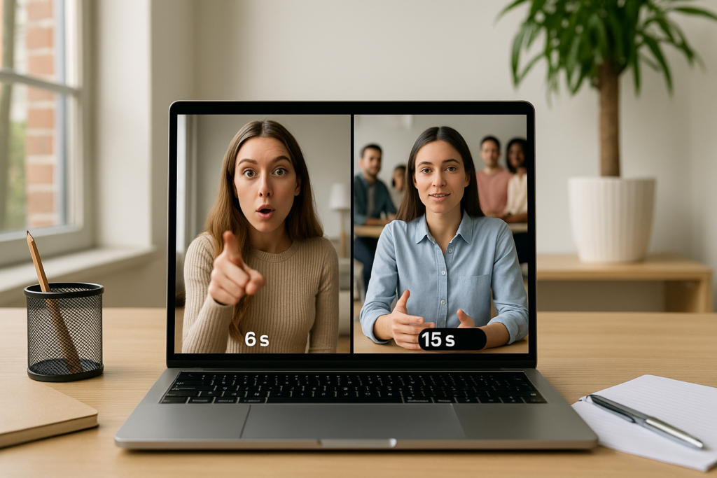 Variantes creativas 6 y 15 segundos para TikTok Ads 2025.