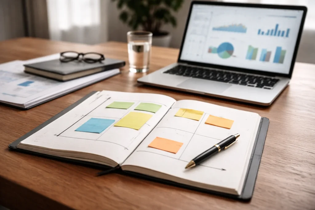 Planificación y priorización dentro de un presupuesto SEO con roadmap.