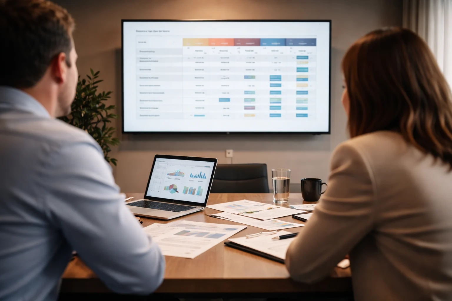 Comparación de propuesta SEO y alcance SEO en una reunión profesional.